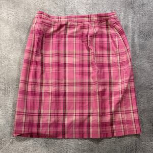 Vintage Pink Plaid Bodycon Mini Skirt